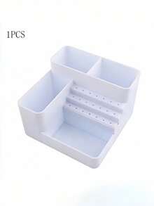 Nail Art Tool Organizer Transparent Plastic Portable Storage Box For Drill Bits Files Brushes Holders Manicure Salon Home Use Sponge Container Rectangular Clear Case - View 9