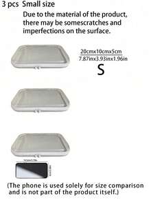3 Pieces Set Including Transparent Hard-Shell Zipper Storage Box, Transparent Zipper Storage Bag, Double-Layer Rigid Plastic Zipper Pouch, PET Travel Cosmetic Storage Bag, Portable Toy Organizer Storage Case - White - View 4
