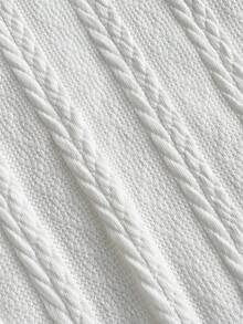 Attitoon Y2K White Top  Solid Color Hooded  Versatile  Wear Sweatshirt Going Out Outfits - White - View 3