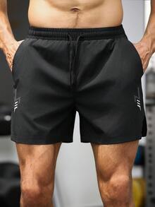 Gym Rark Men's Drawstring Waist Pocket Casual Sports Shorts - Black - View 4