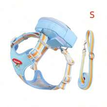3pcs Dog Walking Set: Harness, Carrier Bag & Leash, Breathable Mesh Vest Harness With Buckle, Suitable For Small Dogs & Cats - Multicolor - View 14