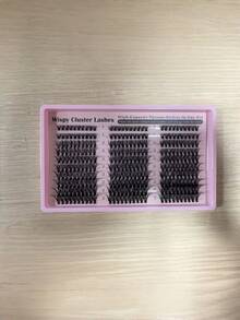 300pcs DIY Eyelash Extensions Kit, Fluffy Wispy Mixed 8-16mm Tray Lashes, 0.07mm Thin Soft Mink Strips For Home Salon Natural Volume Look - Black - View 12