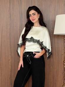 Yasmeen Edit Yasmeen Edit Women's Fashion Casual Asymmetrical Waistband Loose Fit Jeans Black - Black - View 6