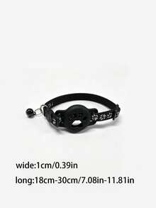 1 pieza Collar de AirTag con diseño de huella de pata adorable, con soporte y campana, hebilla de , diseño clásico a cuadros ajustable para gatos y perros pequeños, accesorios para mascotas, regalo - Multicolor - Ver 6