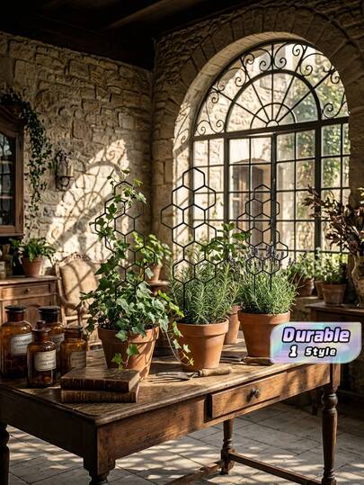 Honeycomb Plant Climbing Trainer 14.96x5.91 Inches Vine Flower Support Frame Space Saving Indoor Outdoor Gardening Trellis For Potted Plants