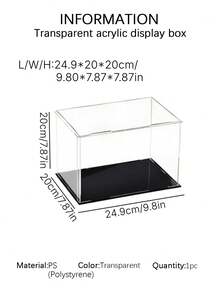 Transparent Acrylic Display Boxes, Available In 11 Sizes, Diy Assembly, Suitable For Displaying Models, Building Blocks, Crafts, And Souvenirs, And Providing Dust Protection. - 5mm Black PVC Base - View 20