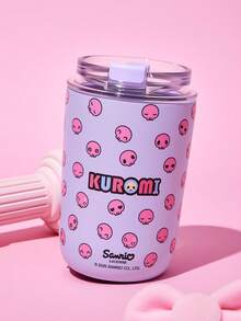 HELLO KITTY AND FRIENDS | SHEIN 300ml/10oz 不鏽鋼材質防漏蓋隨附吸管杯，適用熱飲與冷飲，適合大多數汽車杯架，送禮佳品 - 淡紫色 - 查看 2