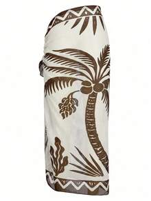 Swim Vcay Women's Coconut Print Casual Beach Cover-Up Skirt - Multicolor - View 5