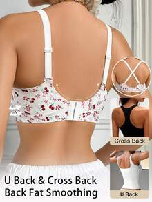 Dream Adore Set Pakaian Dalam Wanita Tanpa Jahitan Bermotif Nyaman, 3 Potong - MultiWarna - View 4