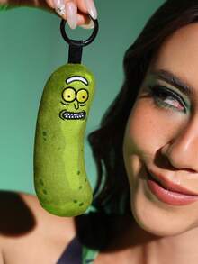 Rick and Morty X SHEIN 1 Cartoon Doll Pendant, Cute And Stylish, Can Be Hung On Bags And Keys. - Green - View 4