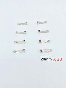30/100 Pcs Silver Brooch Pin Backs - Heavy Duty Locking Clasps For DIY Jewelry Making, Craft Badges, Wedding Name Tags & Sewing Projects - Secure Safety Pin Backs With Brass Clasp, Multi-Purpose Fasteners For Corsages, Boutonnieres & Fabric Accessories - Multicolor - View 15