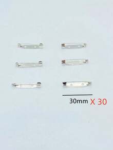 30/100 Pcs Silver Brooch Pin Backs - Heavy Duty Locking Clasps For DIY Jewelry Making, Craft Badges, Wedding Name Tags & Sewing Projects - Secure Safety Pin Backs With Brass Clasp, Multi-Purpose Fasteners For Corsages, Boutonnieres & Fabric Accessories - Multicolor - View 18