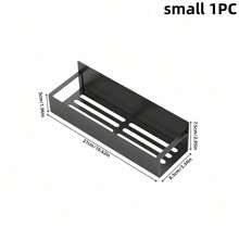 1/2PCS Magnetic Side Storage Rack, Suitable For Refrigerator And Washing Machine - No Drilling Required, Fashionable Black Metal Surface, Wall-Mounted Spice Organizer, Great For Laundry Essentials Bathroom - Multicolor - View 14