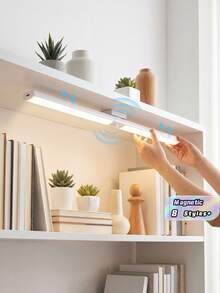 10/20/30/50CM LED Motion Sensor Light, Rechargeable Magnetic Under Cabinet Light, Wireless LED Night Light With Motion Sensor, Room Decoration, Suitable For Room, Bedroom, Bedside, Kitchen Supplies, Closet, Stairs, Corridor And Cupboard Light - Lamp with motion sensor - View 3