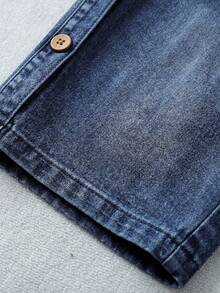 EMERY ROSE EMERY ROSE Quần jean denim size lớn phong cách thường ngày giặt wash cài cúc bên hông - Rửa trung bình - Xem 6