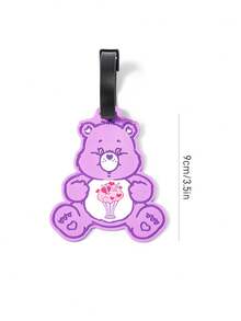 SHEIN X Care Bears Love Bear 全身 PVC 行李吊牌 - 紫色 - 查看 3