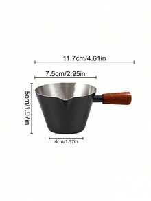 Haus Hana 1PC Stainless Steel Espresso Measuring Cup With Walnut Wood Handle, Dual Spout Coffee Shot Cup With Clear Scale, 3 Colors Small Milk Frothing Pitcher For Espresso Machine, Kitchen Baking & Home Cafe Coffee Bar Accessories - Multicolor - View 8