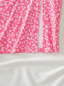 Emery Rose Kids Emery Rose Kids 女童碎花两件套，吊带背心和百褶裙，夏季 - 粉色 - 查看 7
