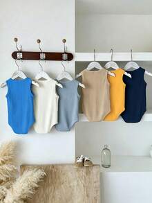SHEIN Vintaside Kids 男嬰夏季多色無袖連身褲 - 彩色 - 查看 2