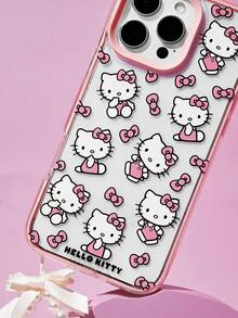 HELLO KITTY AND FRIENDS | SHEIN 卡通圖案粉色手機殼附掛繩，防摔保護 11-17 手機殼 - 彩色 - 查看 8