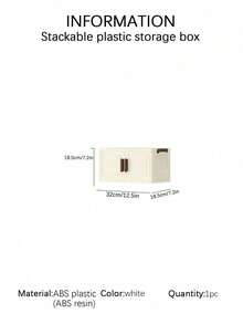 5-Layer Stackable Plastic Storage Box With Lid - Wardrobe Organizer, 32-Front Folding Box, Foldable Storage Container, Craft Storage Box, Suitable For Homes, Pantry, Offices, Dormitories (Without Wheels) - White - View 9