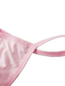 Ocili Women's Solid Color Sexy Mini Thong - Pink - View 3