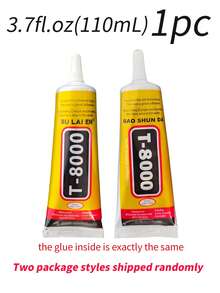 1 件 15ml/50ml/110ml T8000 胶水，工艺粘合剂，用于手机屏幕修复玻璃木工艺品金属和宝石、钻石画亚克力尖钻 DIY、珠宝钻专用胶水圣诞节节日礼物 - 黃色 - 查看 13