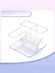 Nail Art Tool Organizer Transparent Plastic Portable Storage Box For Drill Bits Files Brushes Holders Manicure Salon Home Use Sponge Container Rectangular Clear Case - View 8