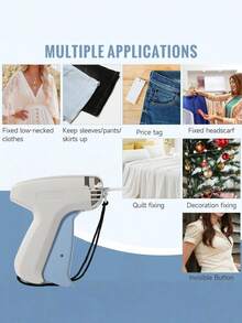 Mini Tag Gun For Clothing, Upgraded Anti-Jam Fine Needle Tagging Tool, Sturdy Plastic Body, Smooth Operation Quick Fabric Fastening Kit For Garment Labels, Suitable For Home DIY, Boutique, Store Arrangement & Holiday Merchandise Labeling Supplies - multicolor - View 7
