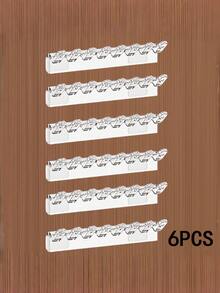 3/6/12 Pack Wall Mounted Clear Acrylic Jewelry Storage Hooks, Durable Polished Plastic Multi-Purpose Jewelry Hanger Organizer For Necklaces Earrings Rings Bracelets, Space Saving Wall Hanging Jewelry Rack For Bathroom, Ideal Gift Option - Multicolor - View 12