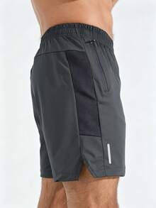 Coreblaze Men's Casual Sports Shorts With Zipper Pockets, Gym - Dark Grey - View 1