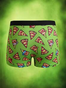 TEENAGE MUTANT NINJA TURTLES | SHEIN Tween Boy 3-Pack Digital Print Green Cute Adorable Boxer Briefs - Army Green - View 12