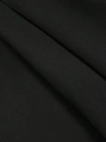 Elenzga 女款素色鈕扣上衣與短褲休閒日常兩件套 - 黑與白 - 查看 7