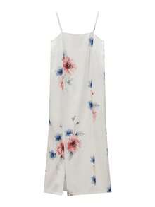Irokai Japanese Traditional Kimono White Base Red & Blue Floral Print Pattern Women's Modified Two Pieces Yukata Set - Multicolor - View 4