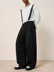 TOKVUE Men's Fashion Versatile Commuter Overalls - Black - View 3