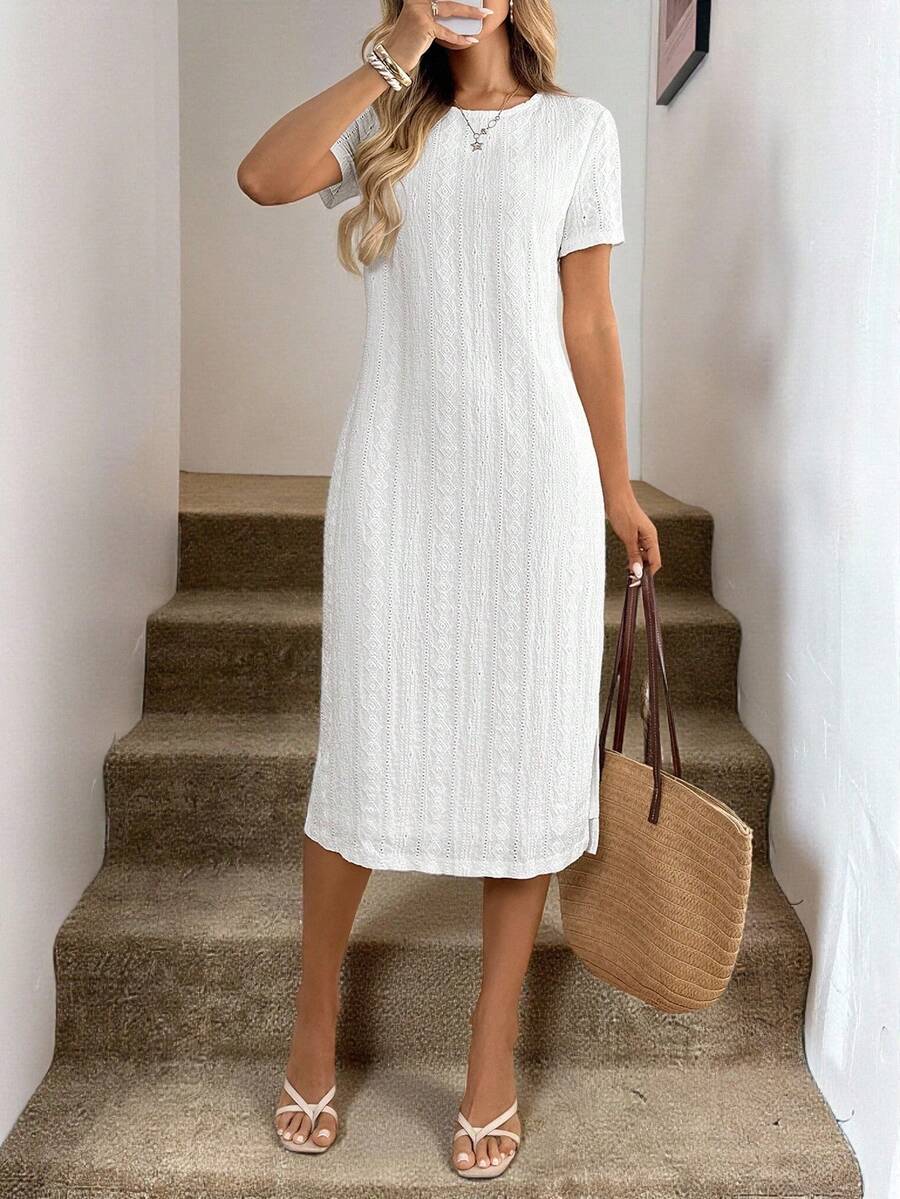 Easowa Curve White Summer Tropical Vacation Holiday Outfits For Women,Elegant Beach Dress Modest Abaya Birthday Outfit,Valentine's Day Spring Break Summer Dresses - White - View 1