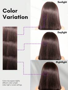 ALL READY WIG Glueless Brown Straight Bob Wigs With Bangs 2x4 Transparent Lace Closure Wigs Human Hair Lace Front Wigs Pre Cut Lace With Bangs Silky Wear & Go Beginner Friendly - S4 - View 9