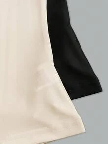 Sweetra Spring/Summer New Solid Color Stand Collar T-Shirt, Minimalist Versatile, Suitable For Commute And Daily Wear - Multicolor - View 5