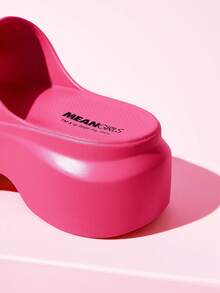 Mean Girls | SHEIN 卡通拖鞋，EVA輕量材質，腳趾保護，透氣快乾，柔軟舒適，適合室內、淋浴或沙灘使用 - 玫瑰紅 - 查看 11
