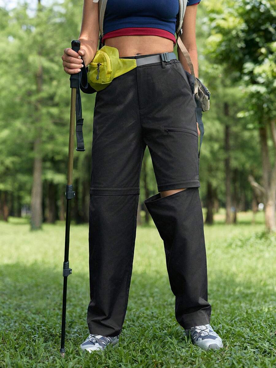 In My Nature 女款休閒可拆卸鈕扣登山褲，多功能運動服