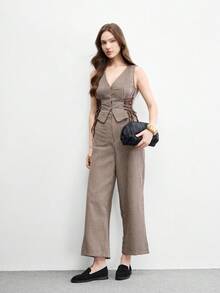 CUCCOO BIZCHIC 時尚黑色鏤空麂皮舒適通勤透氣女式樂福鞋 平底鞋 適合戶外度假購物上班日常通勤 百搭休閒女鞋 - 黑色 - 查看 6