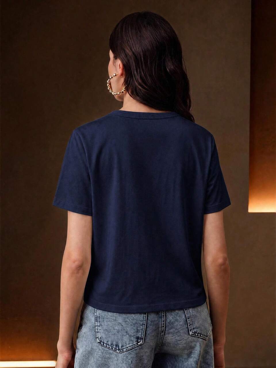 Anewsta Elegant Vacation Style Neckline Patchwork Leaf Lace White Short Sleeve T-Shirt For Women