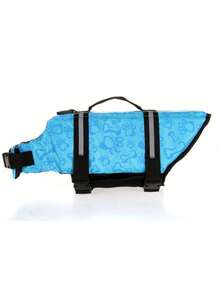 1pc Dog Life Jacket, Adjustable Chest & Neck, Tear-Resistant Pet Life Vest, Suitable For Medium & Small …Dogs, Boating, Swimming, High Buoyancy, Includes Easy-Carry Handle And D-Rin - Multicolor - View 13