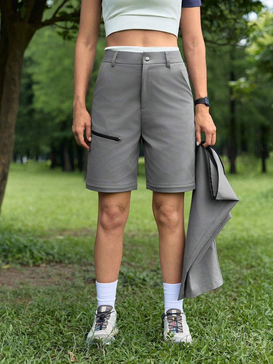 In My Nature 女款休閒可拆卸鈕扣登山褲，多功能運動穿搭