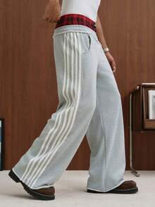 TOKVUE Men's Colorblock Pocket Casual Versatile Daily Wear Sweatpants - Light Grey - View 3