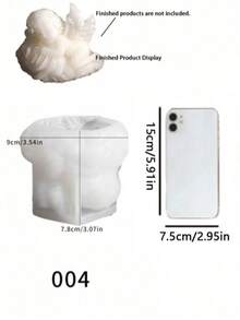 DIY 玫瑰天使香氛蠟燭模具 水晶石膏樹脂家居裝飾擺件 矽膠模具 - 白色 - 查看 13