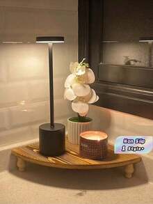 1 Buah Rak Display Sudut Kayu Solid Kompak, Serbaguna, Hemat Ruang, Mudah Dipasang, Kokoh, Tahan Lama, Tahan Air, Anti Gores, Anti Selip, Gaya Vintage untuk Dapur, Bar Kopi, Kamar Mandi - Khaki - View 1