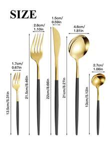 30pcs/Set Stainless Steel Cutlery Set With Box, Portuguese Forks & Spoons, Western Style Flatware Set Suitable For Home, Kitchen, Restaurant, Hotel, Wedding, Random Color Gift Box,School Supplies - Multicolor - View 10