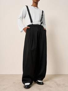 TOKVUE Men's Fashion Versatile Commuter Overalls - Black - View 4