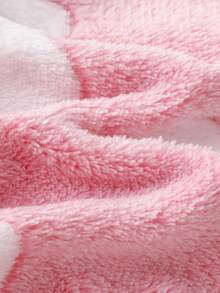 Jubah Mandi/Gaun Tidur Bayi Perempuan Baru Lahir Motif Pita Dua Sisi Bahan Flanel Musim Gugur/Dingin - Baby Pink - View 6